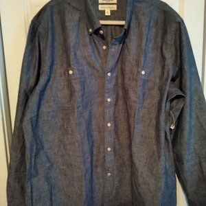 NWT Goodthreads button down chambray denim shirt XXL